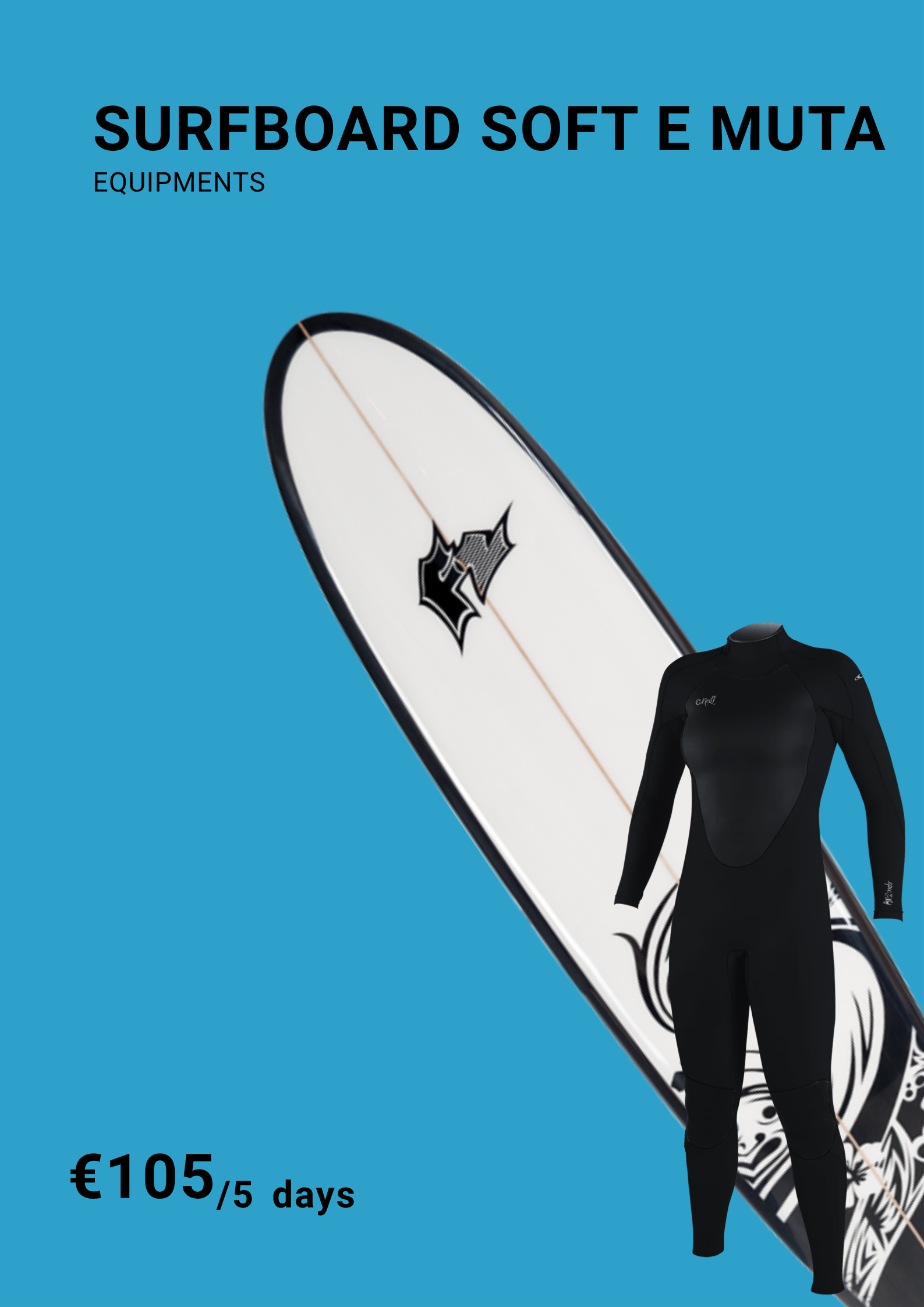 Surfboard soft e muta 5 giorni