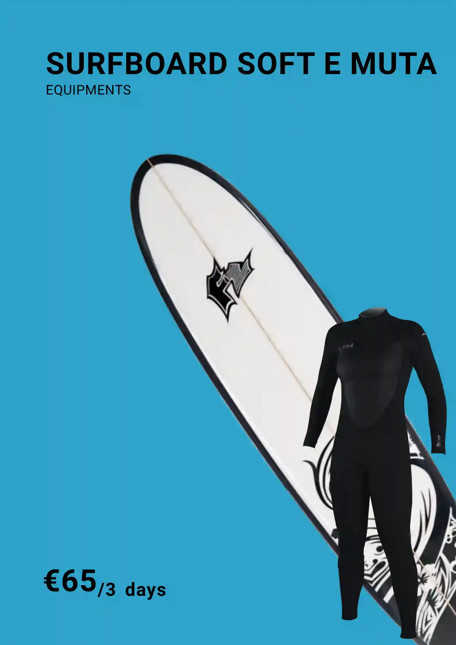 Surfboard soft e muta 3 giorni